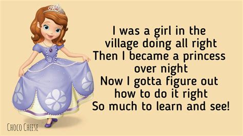 i was a girl in the village lyrics|Sofia The First Theme Song Lyrics .